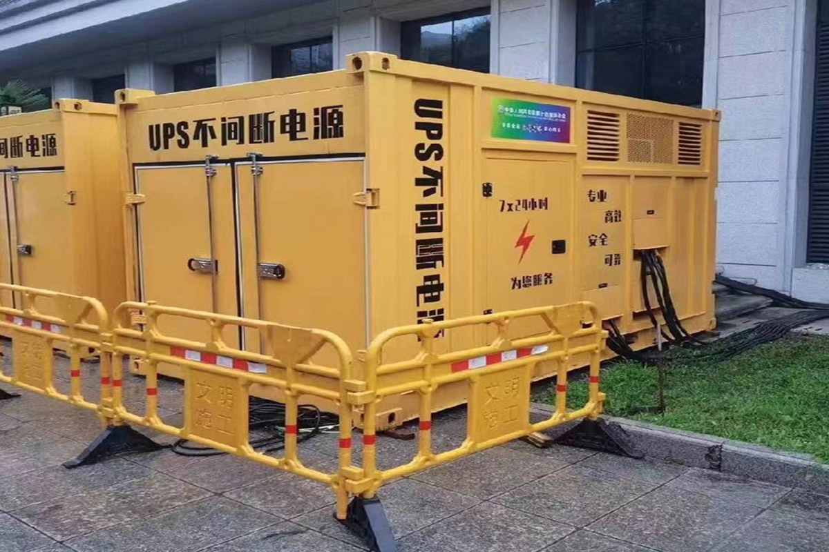 桐城发电机租赁施工现场
