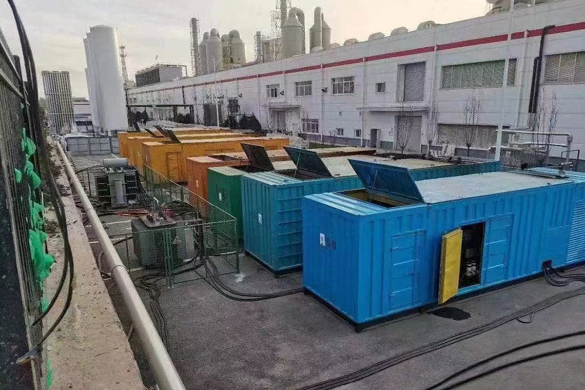 桐城发电机租赁施工现场